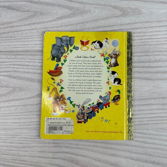 Vintage Walt Disney SCAMP Little Golden Book Hardcover The Adventures of a Puppy - Picture 2 of 6